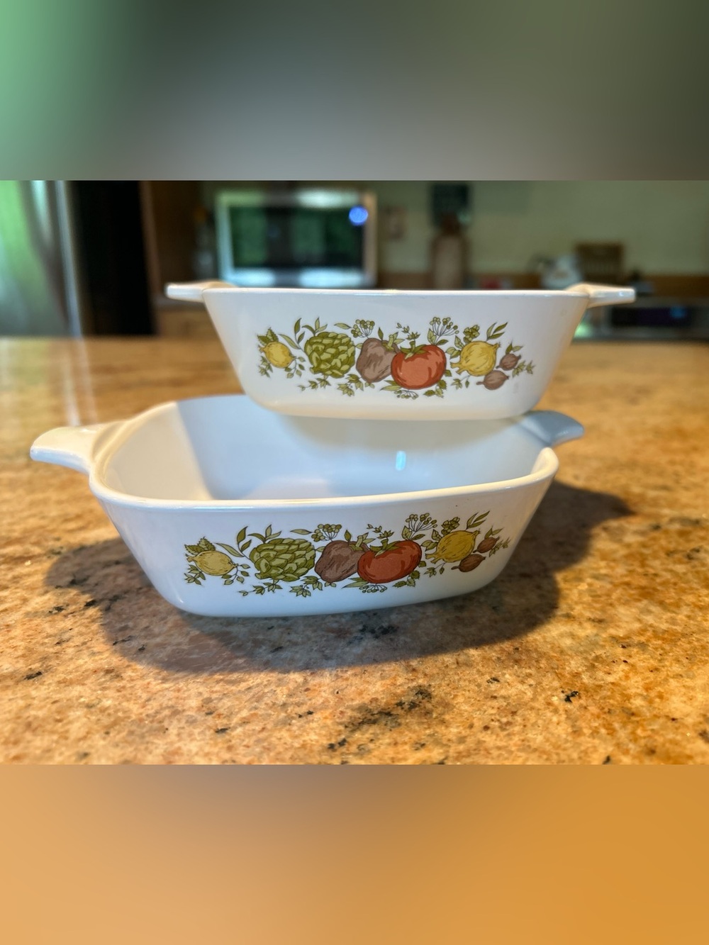 Corningware Spice of Life Petite Dishes #P-41-B 1.75 cup capacity each Set of 2